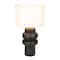 Hello Honey® 20" Black Stoneware Table Lamp with Linen Shade